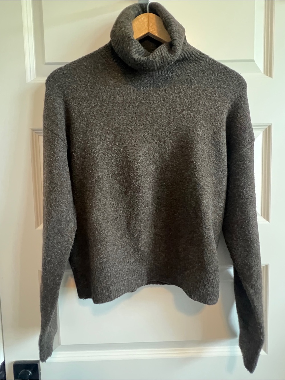 H&M Oversized Turtleneck Sweater XS Charcoal Gray